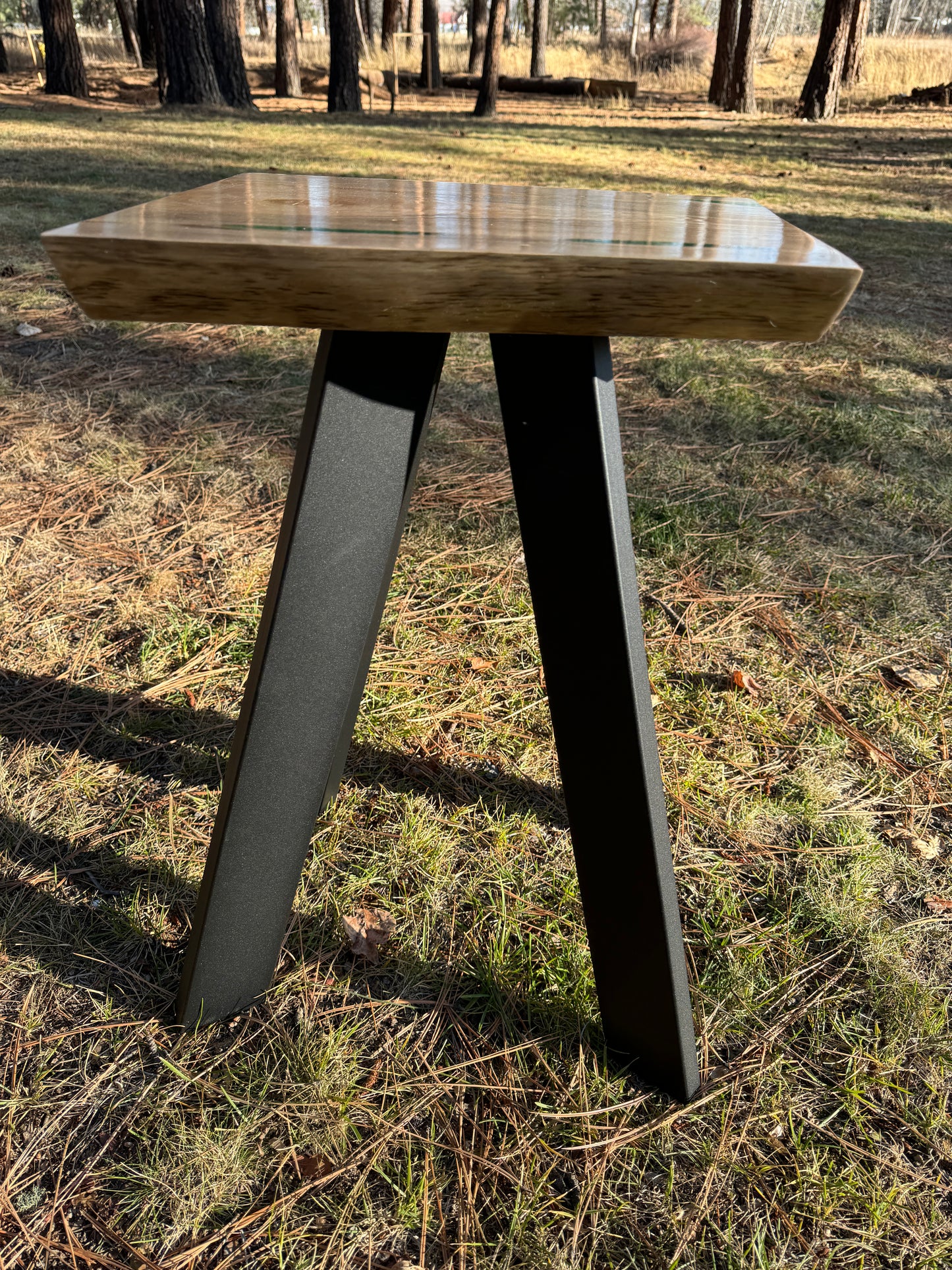 Live Edge Wood End Tables