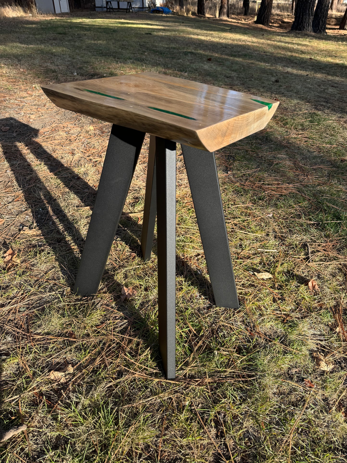 Live Edge Wood End Tables