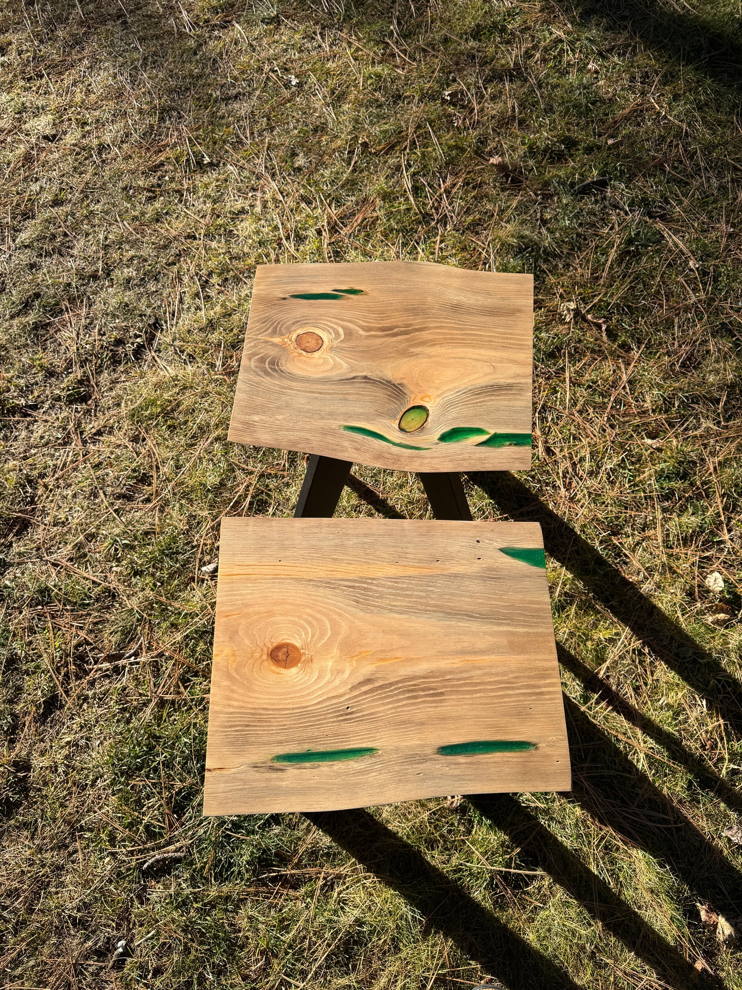 Live Edge Wood End Tables