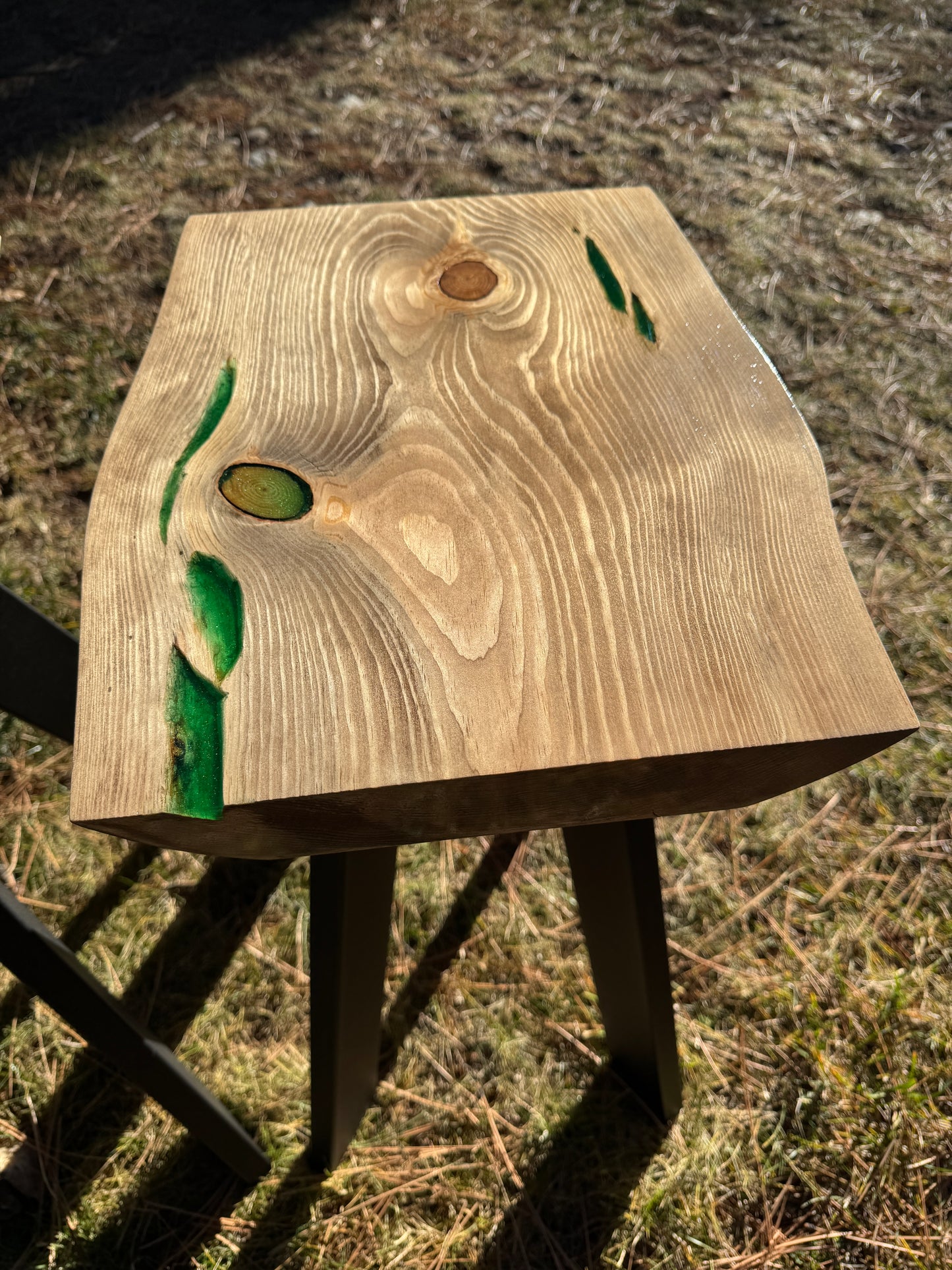 Live Edge Wood End Tables